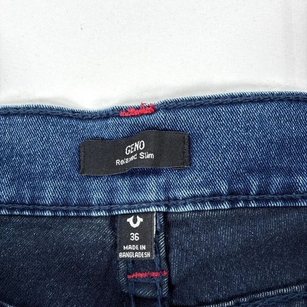 New Mens True Religion Geno Relaxed Slim Fit Big Flap Jeans Size 36x32 NWT